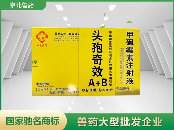 甲砜霉素注射液混合注射用头孢噻呋钠